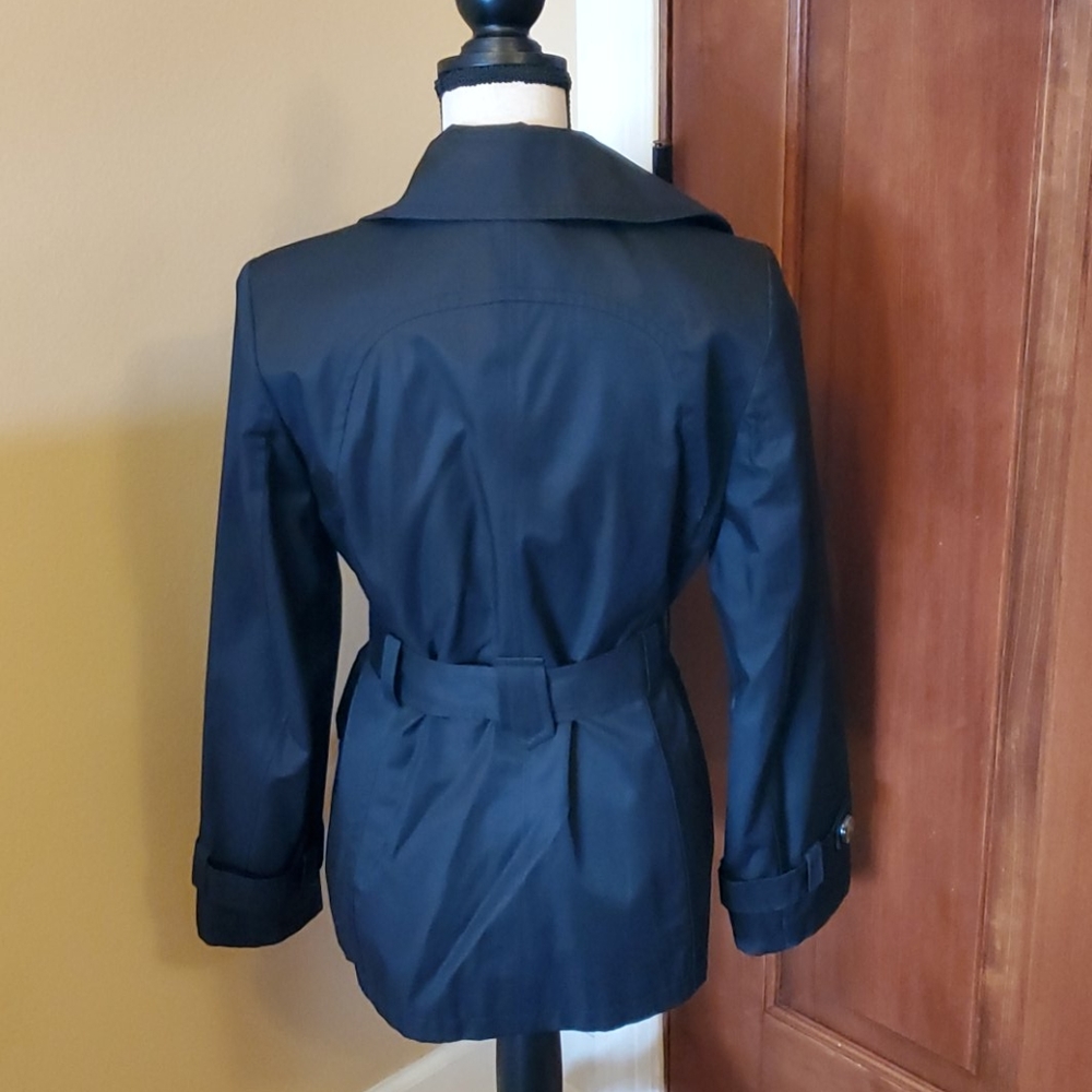 GALLERY JACKET COAT S Black Button Down Belt - Picture 5 of 6
